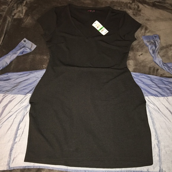 Material Girl Body Con Dress w/ Denim Shirt Tied - Picture 4 of 8